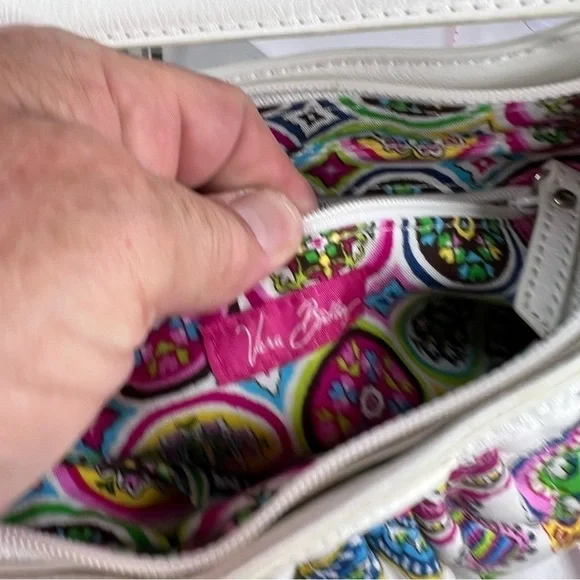 Vera Bradley Palm Beach Gardens Perfect Shoulder Bag Purse Floral Paisley - Picture 3 of 13